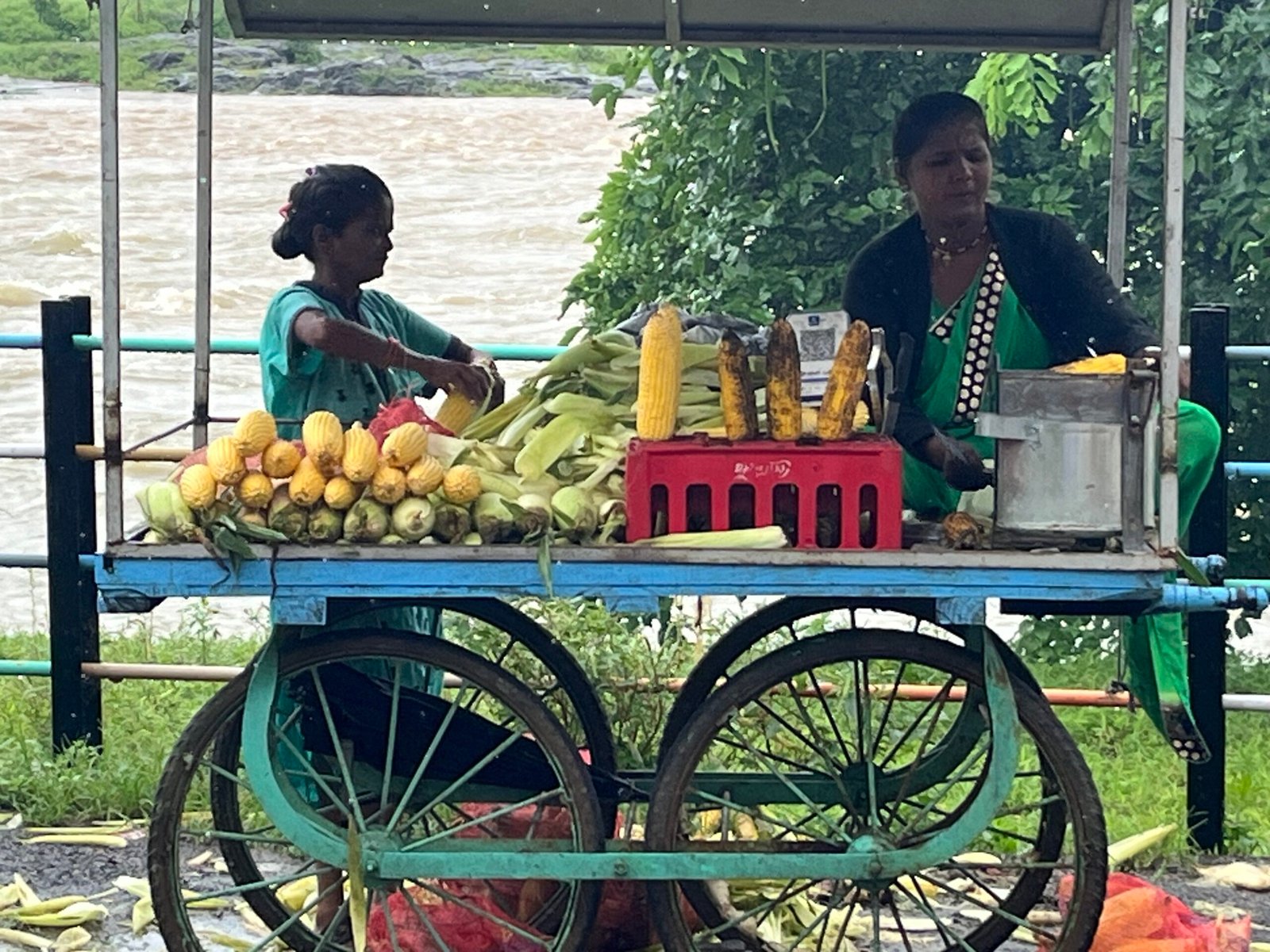Local Bhutta Stall near Someshwar Waterfall